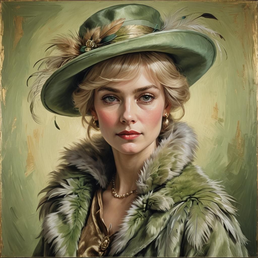 Elegant Portrait of a Woman in Classical Oil Painting Style