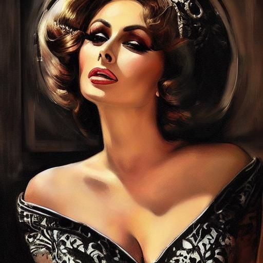 Sophia Loren #4 [Hot Wax Painting]