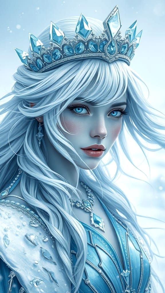 Winter Princess in Icy Regalia