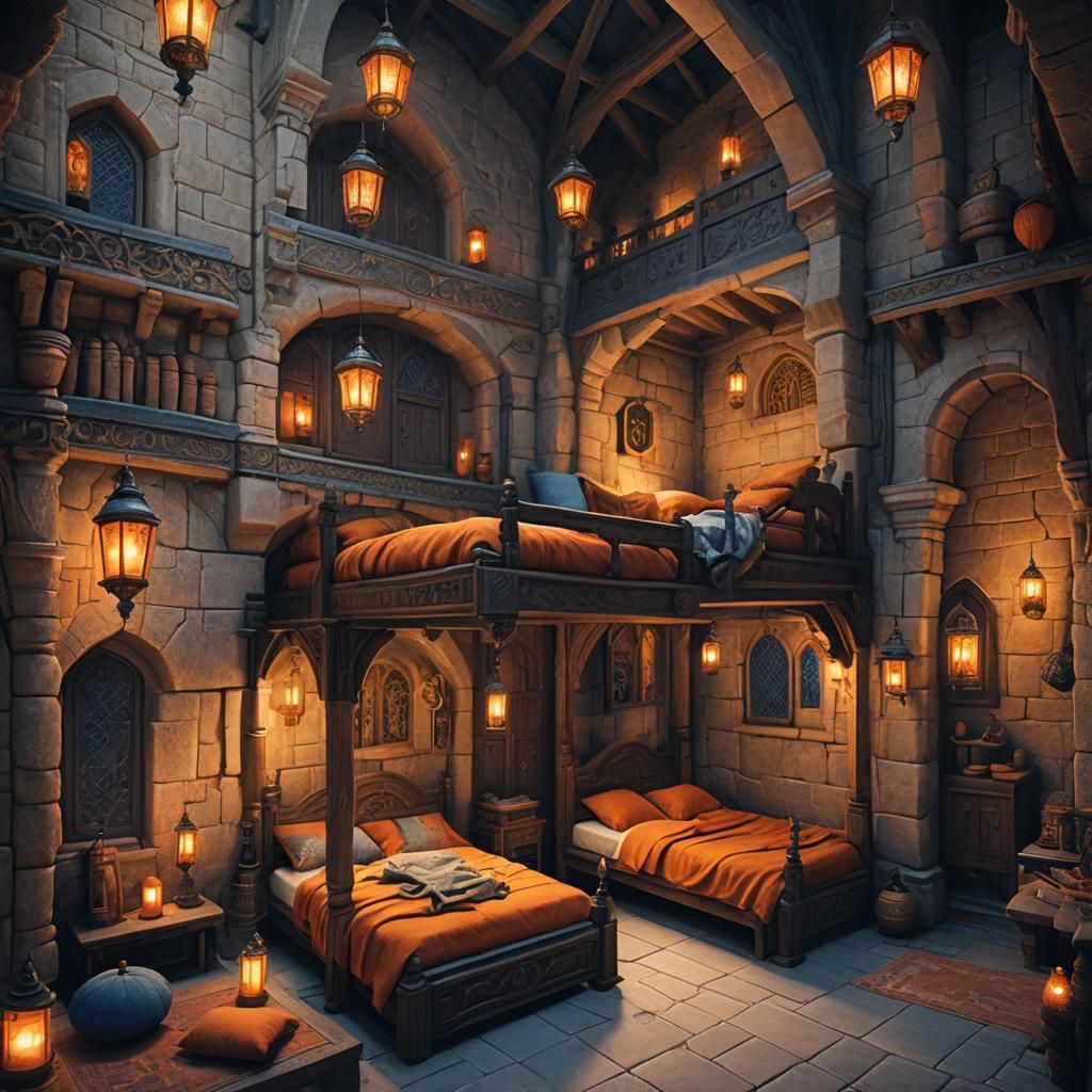 Medieval Dormitory: Fantasy Concept Art in Matte Painting