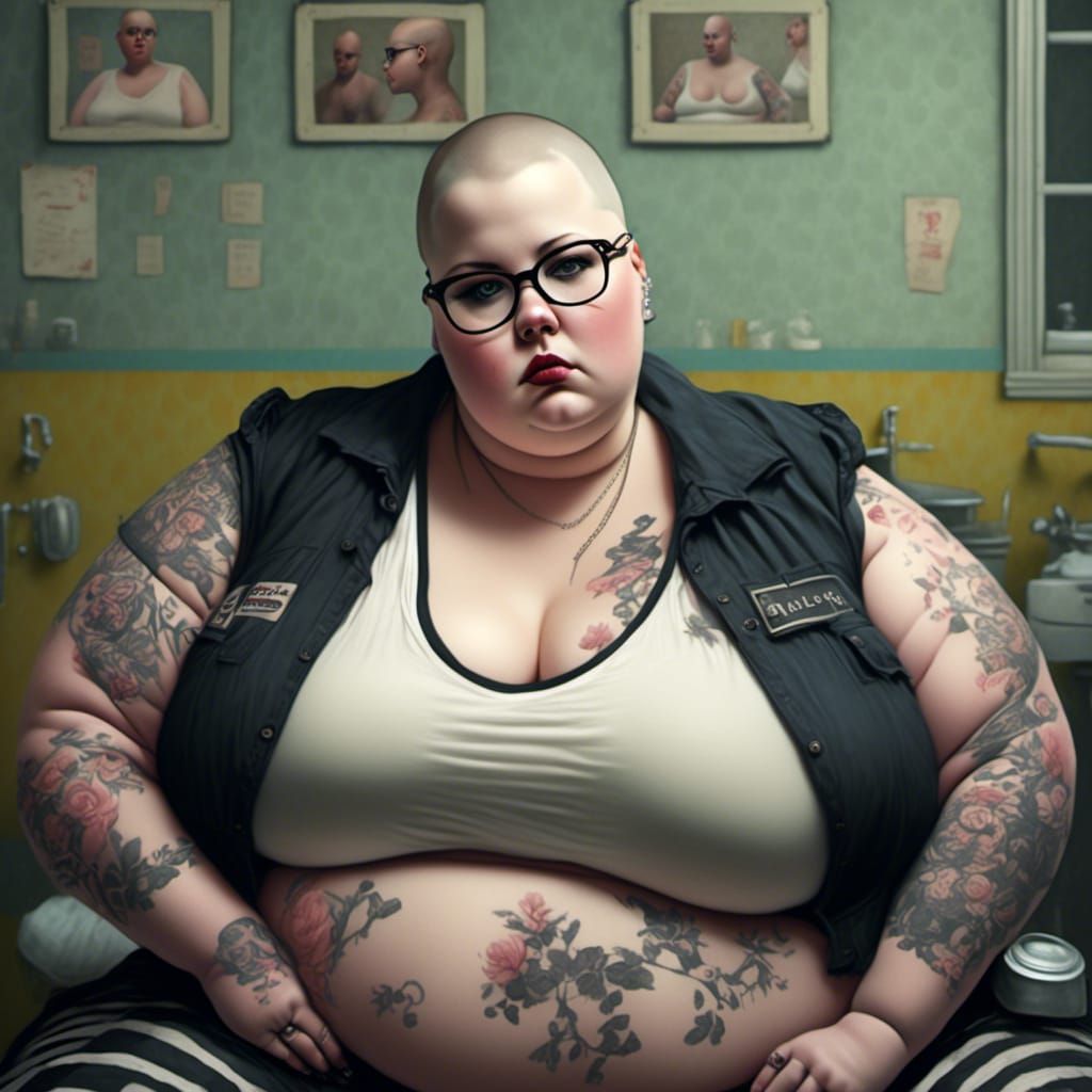 Dystopian Psychiatric Nurse in Photo Realism