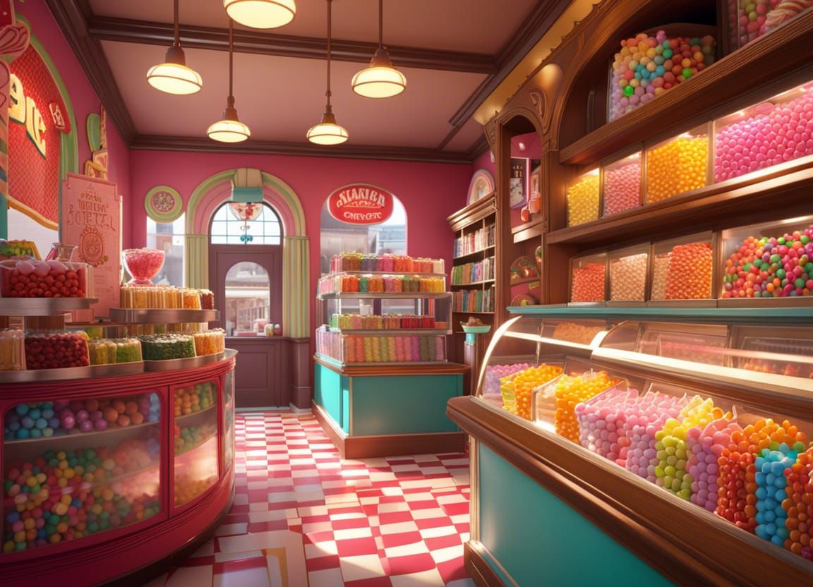 Hyperrealistic Caricature of 50 Cent's Candy Shop
