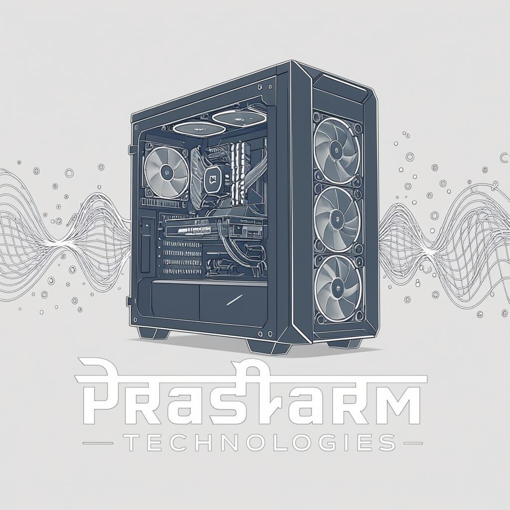 Sleek RGB Gaming PC Esports Logo Design