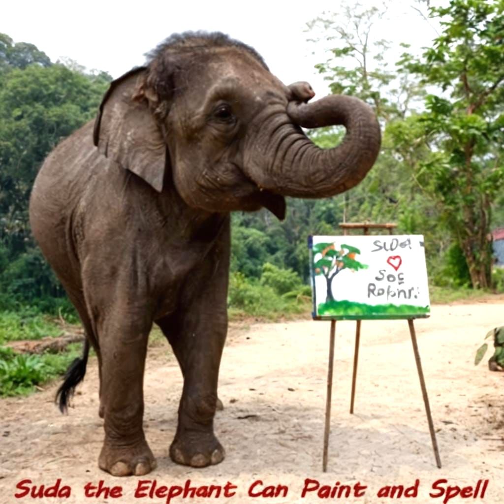 Elephant Painting and Spelling