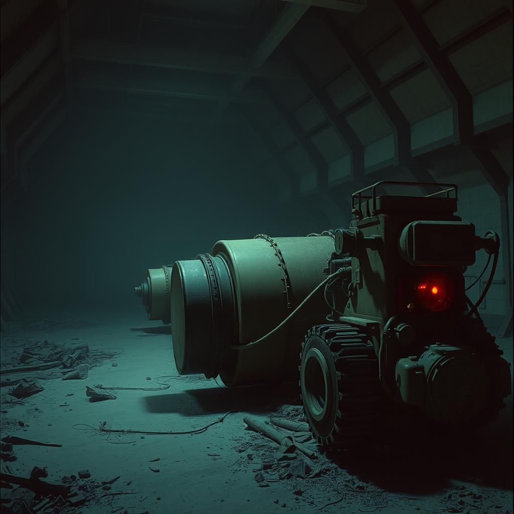 Ominous Liminal Horror Movie Still in 70s Style