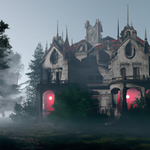 Sinister Haunted Victorian Manor in Ultrarealism