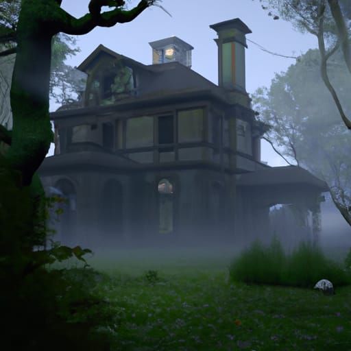 Spooky Victorian Manor in Ultrarealism