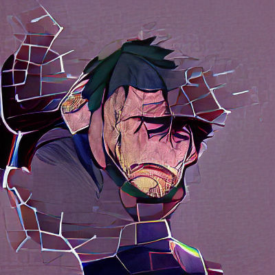 Distressed Man Portrait in Low-Key Lighting