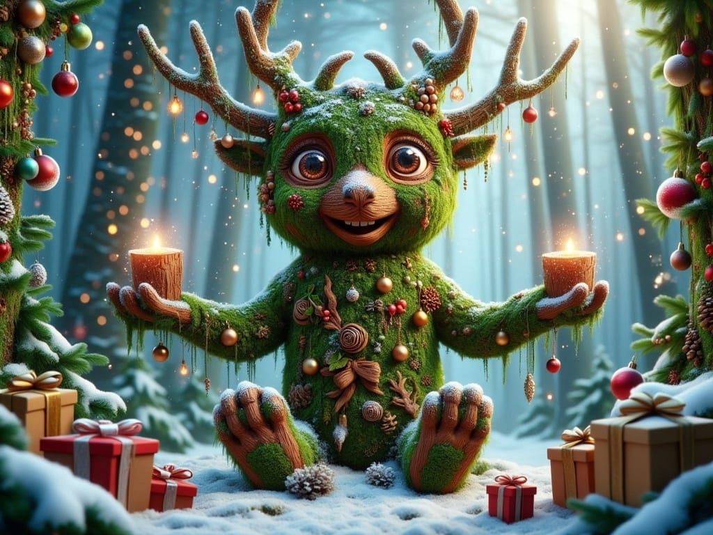 Festive Xmas Tree Ent in Winter Wonderland