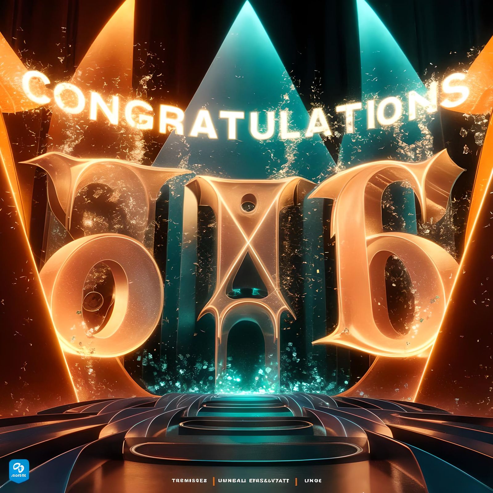 Luminous Congratulations Concept Art in Art Nouveau Style