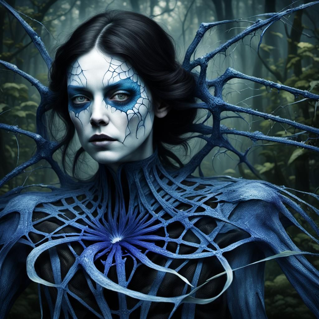 Surreal Gothic Industrial Landscape with Retro Lithography