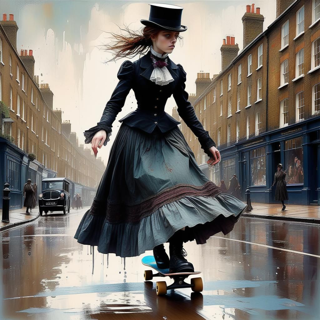 Edwardian Skater Girl