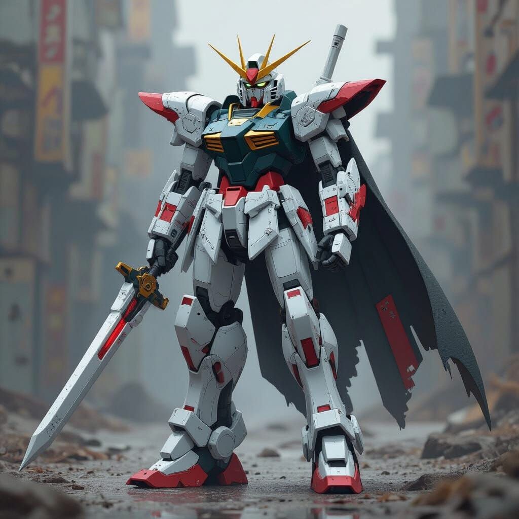 Gundam Barbatos: Mobile Suit in Industrial Style