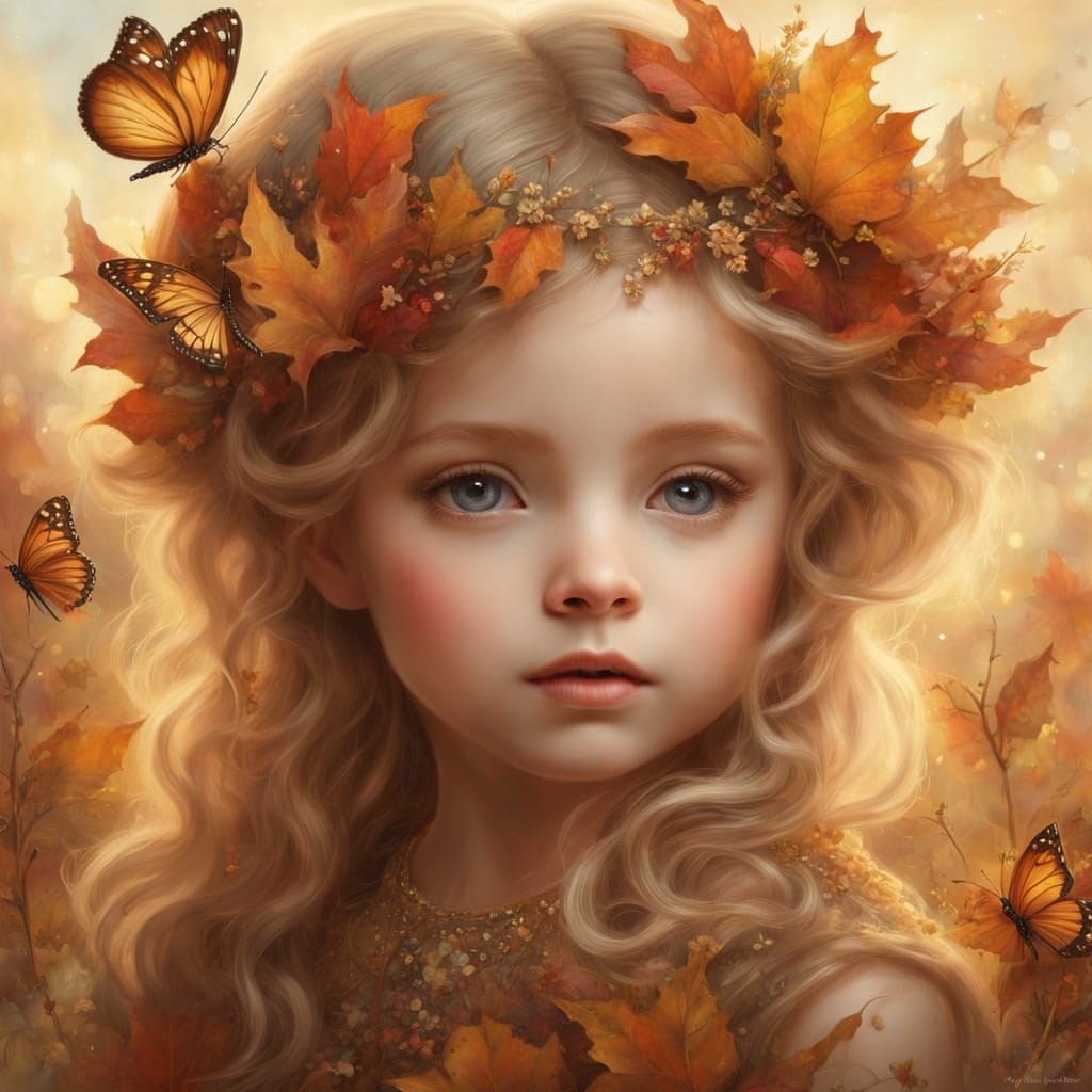 Enchanting Autumn Fairy Portrait