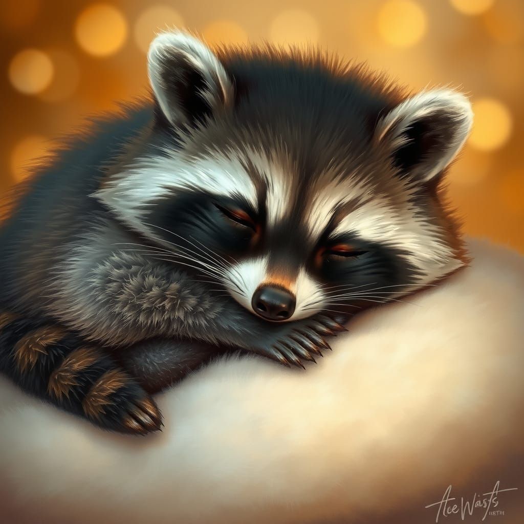 Raccoon Sleeping