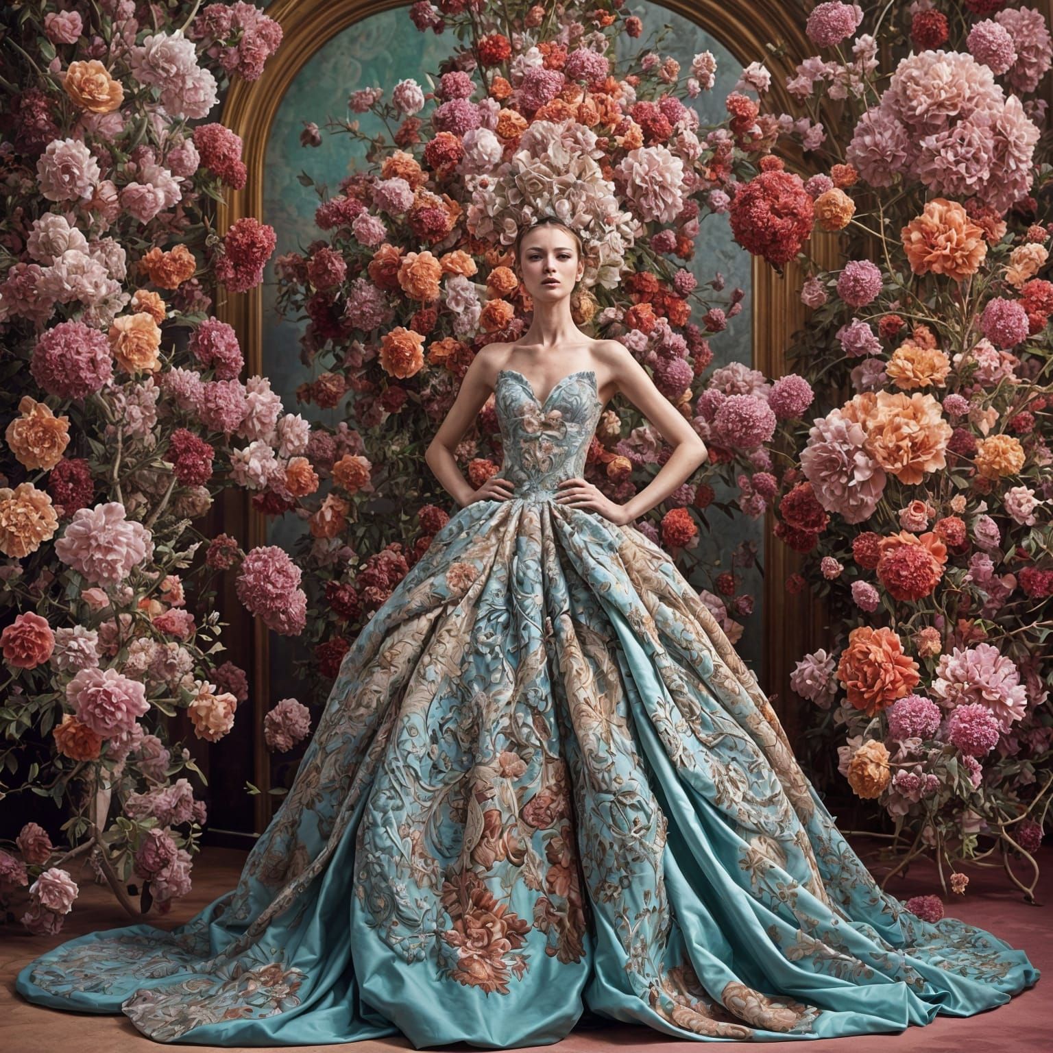 Haute Couture Alexander McQueen Gown Fashion Shoot