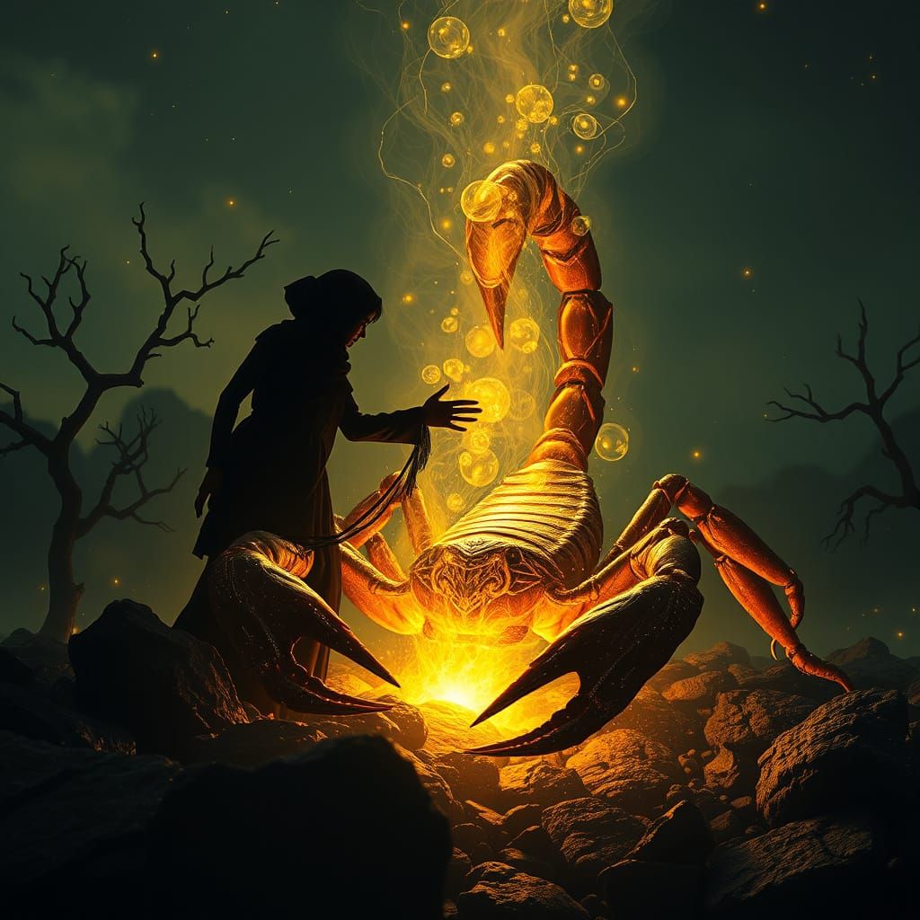 "Whoever might perfume a scorpion, will not thereby escape its sting"