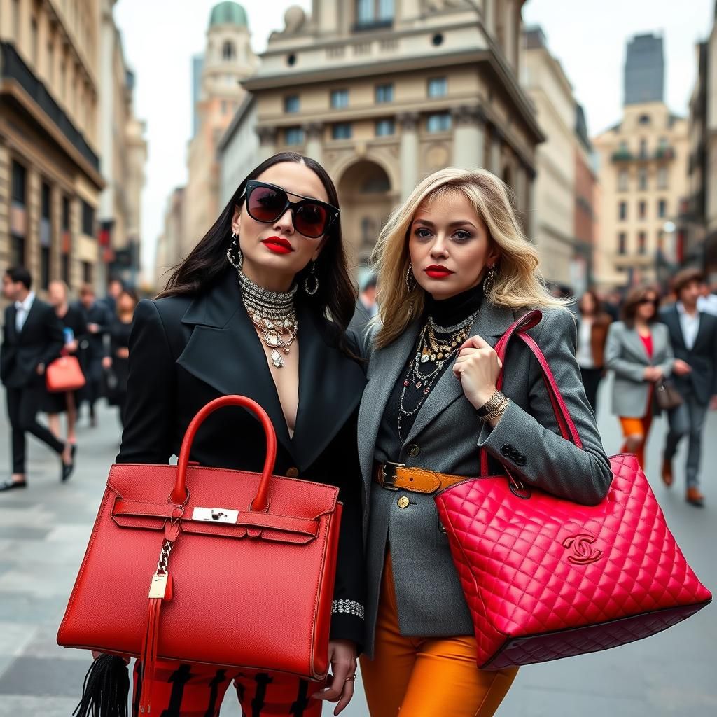 Fashion Week: Extravagant Outfits and Luxury Handbags