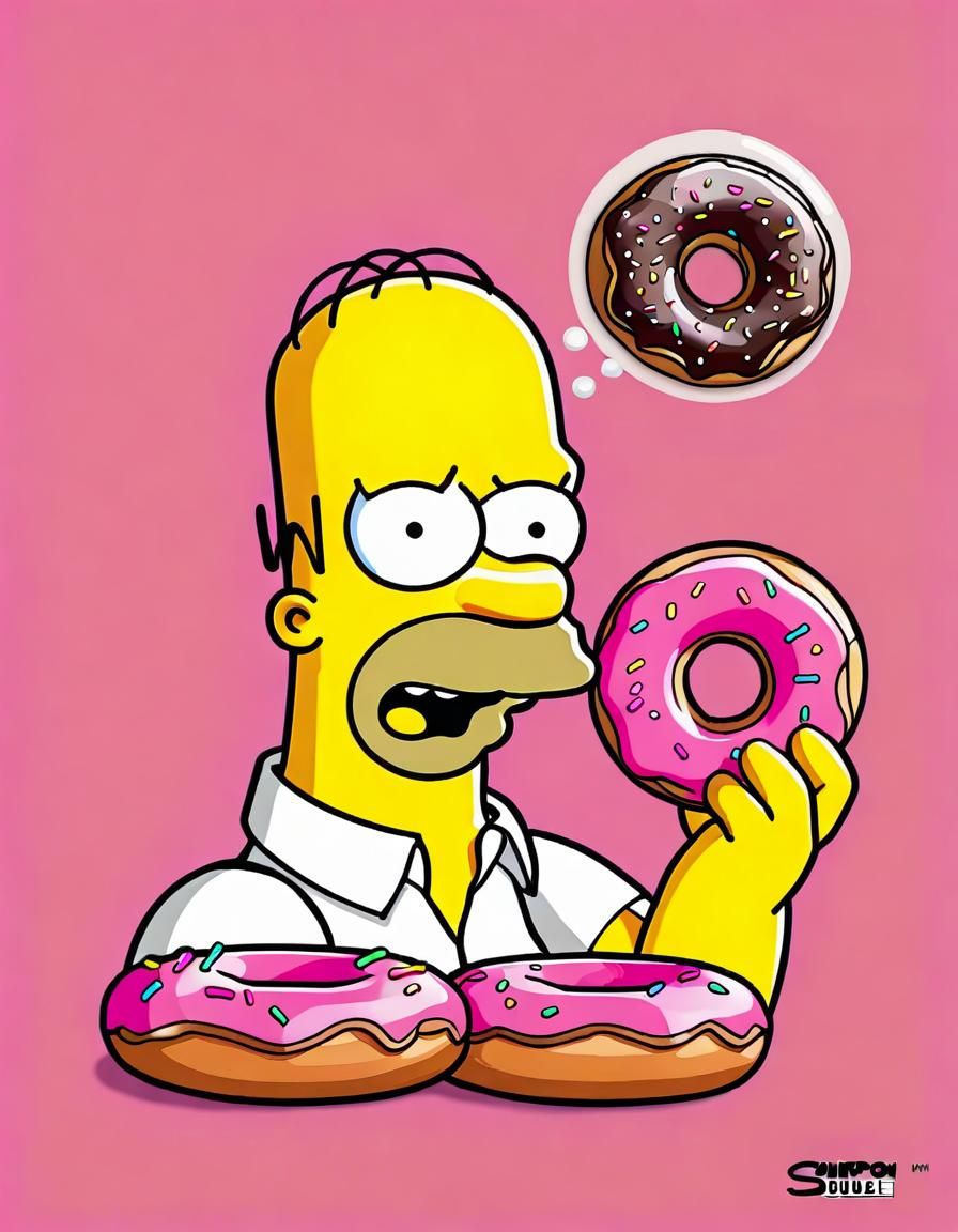 Homer Simpson thought bubble "mmmmm Donuts"