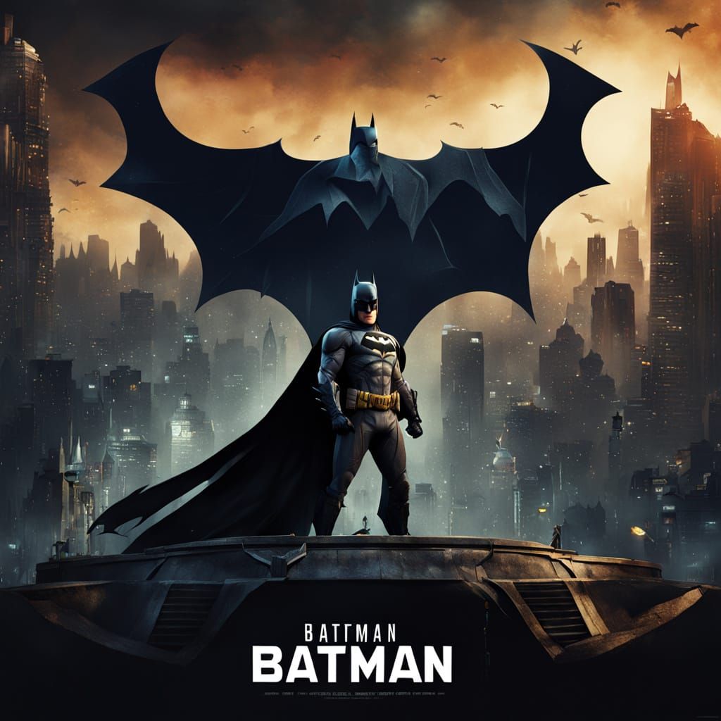 Reimagined Batman Movie Poster in Fantasy Concept Art Style