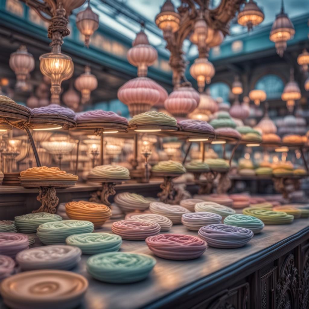 Hyperrealistic Fair Pastel Scene in 64 Megapixels