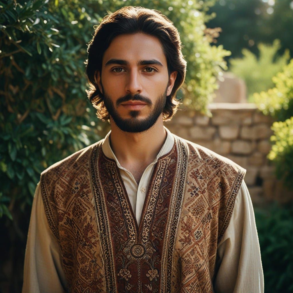 Bearded Prince in Ancient Garden