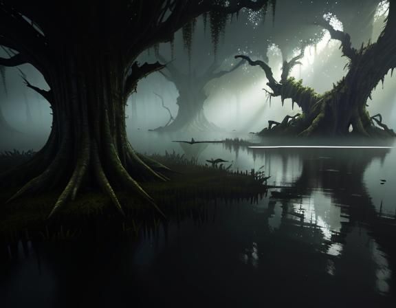 Bullywug Emerges from Mangrove Swamp: 3D Game Art