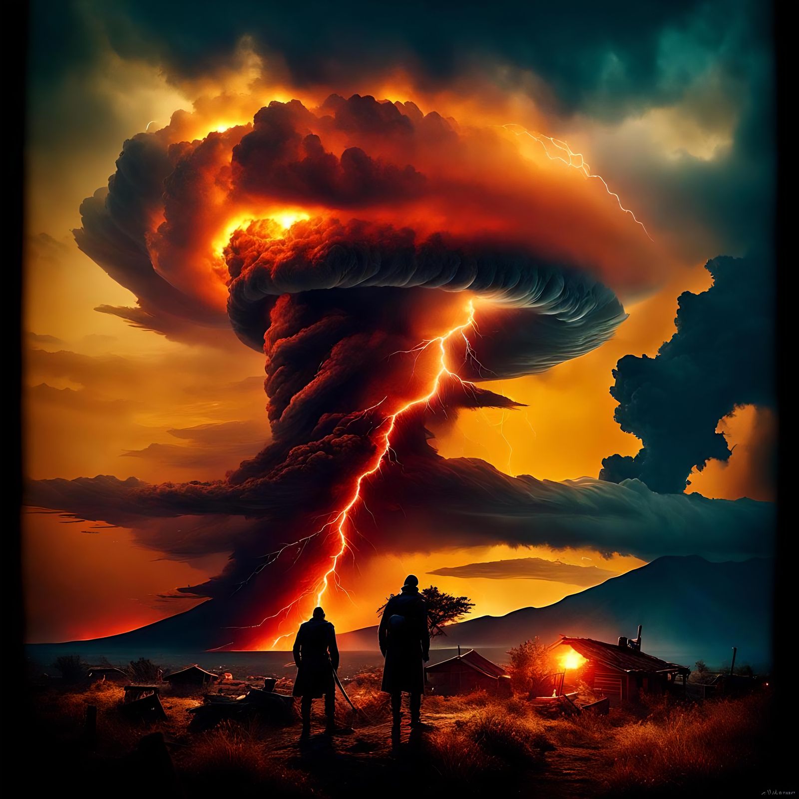 Apocalyptic Sky: Nature's Fury in Surreal Detail