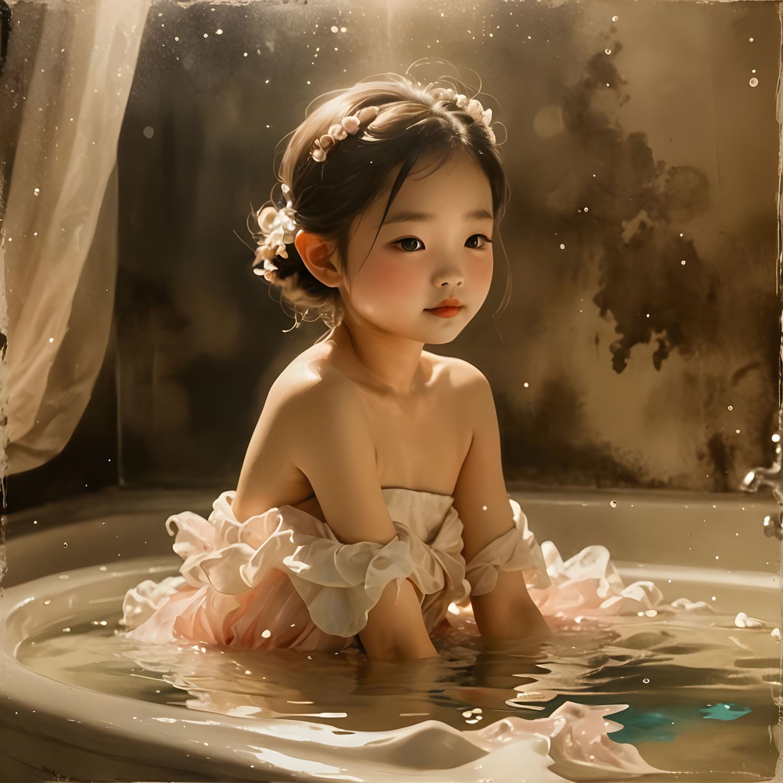 Sumi-e Portrait: Beauty in Diluted Inks