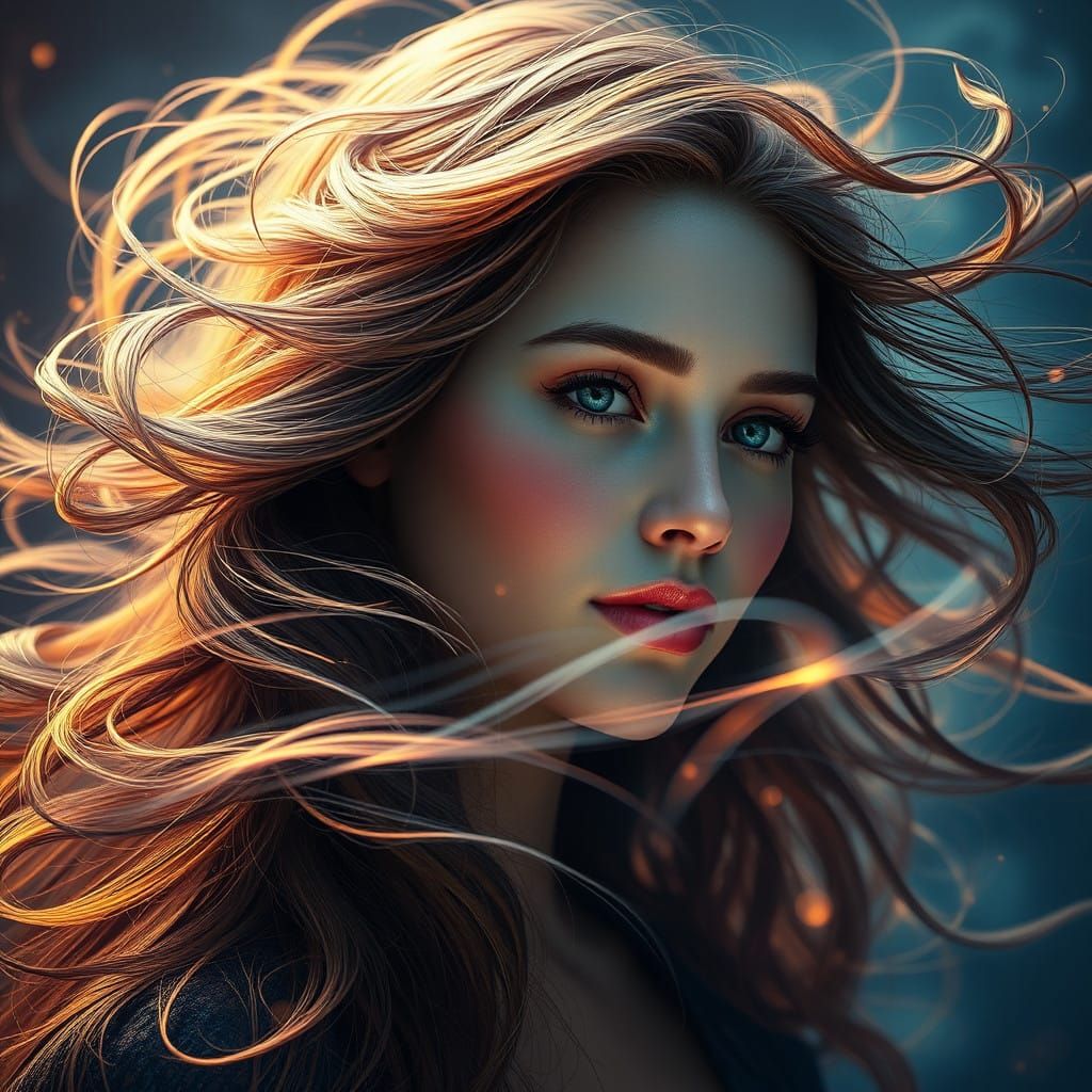 Surreal Goddess Embodied by Ethereal Wind