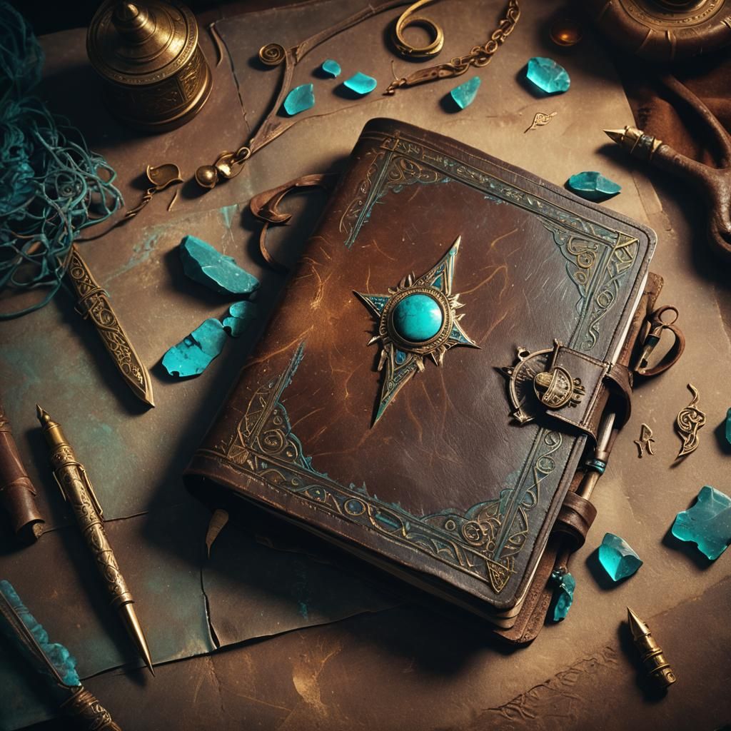 Mystical Journal on Desk in Digital Matte Painting