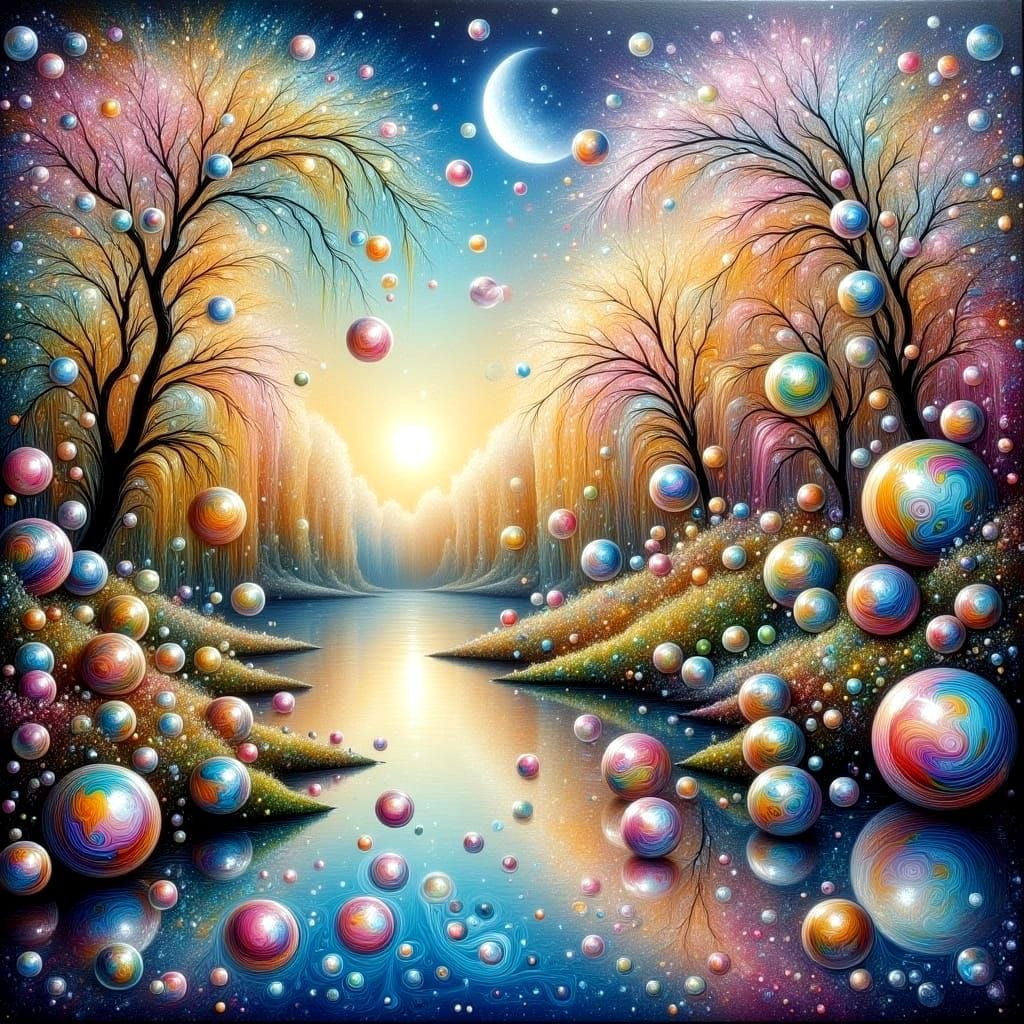 Bubbles in Art Nouveau Wonderland