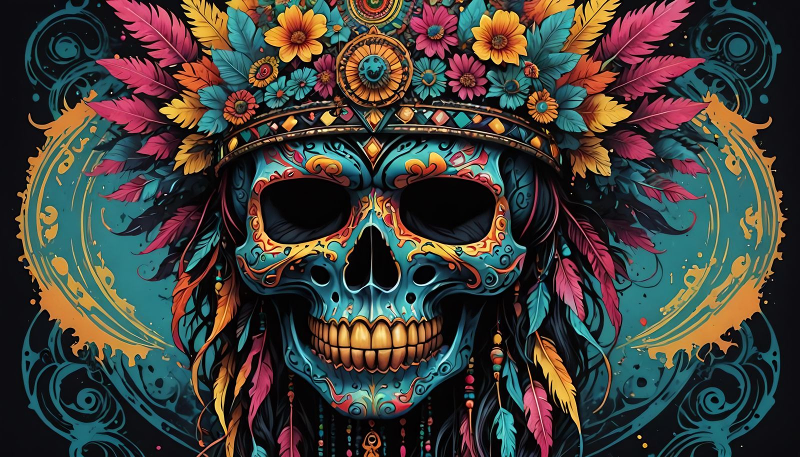 Sacred Geometry in Glitchcore Dreamscape