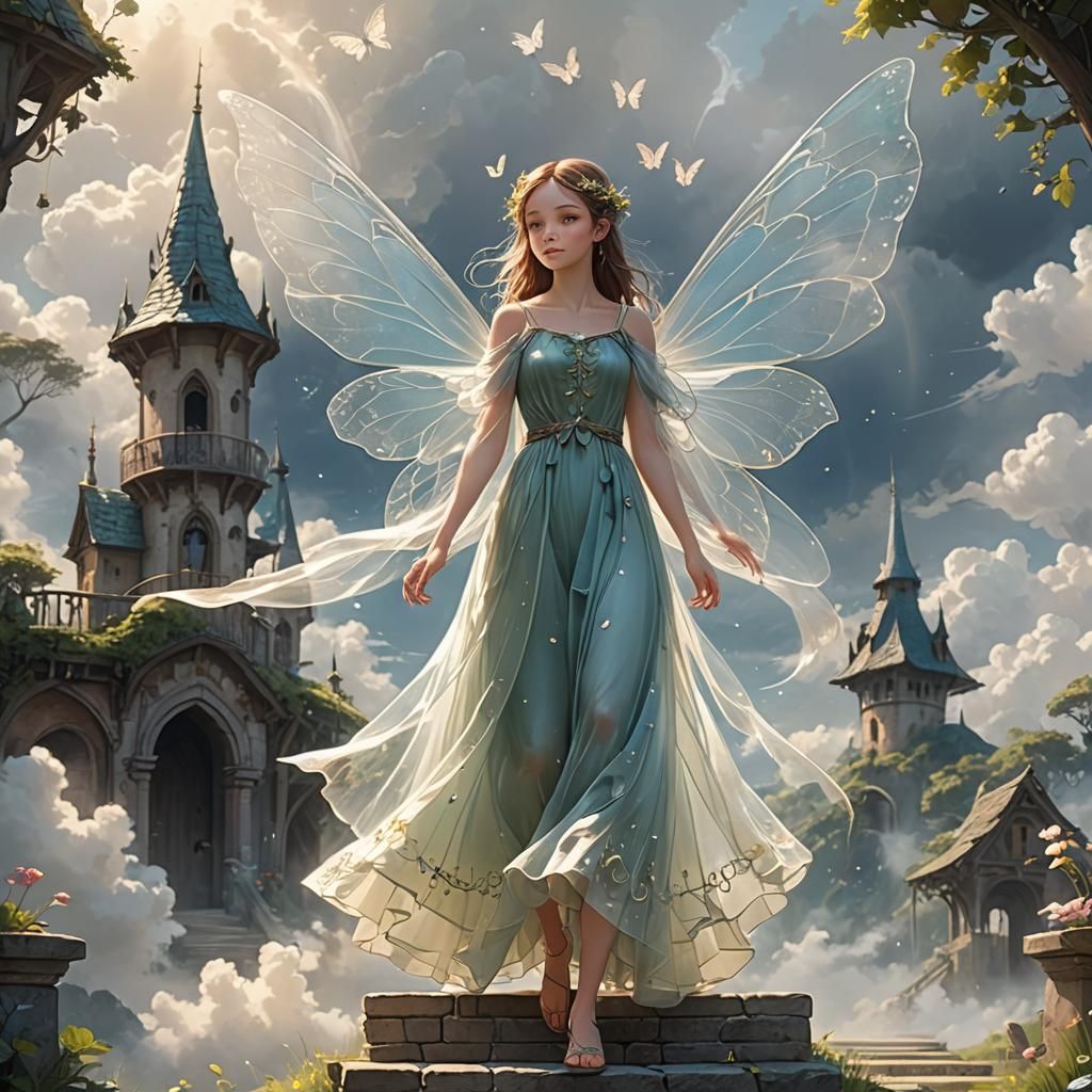 Sad Fairy Princess in Magical World