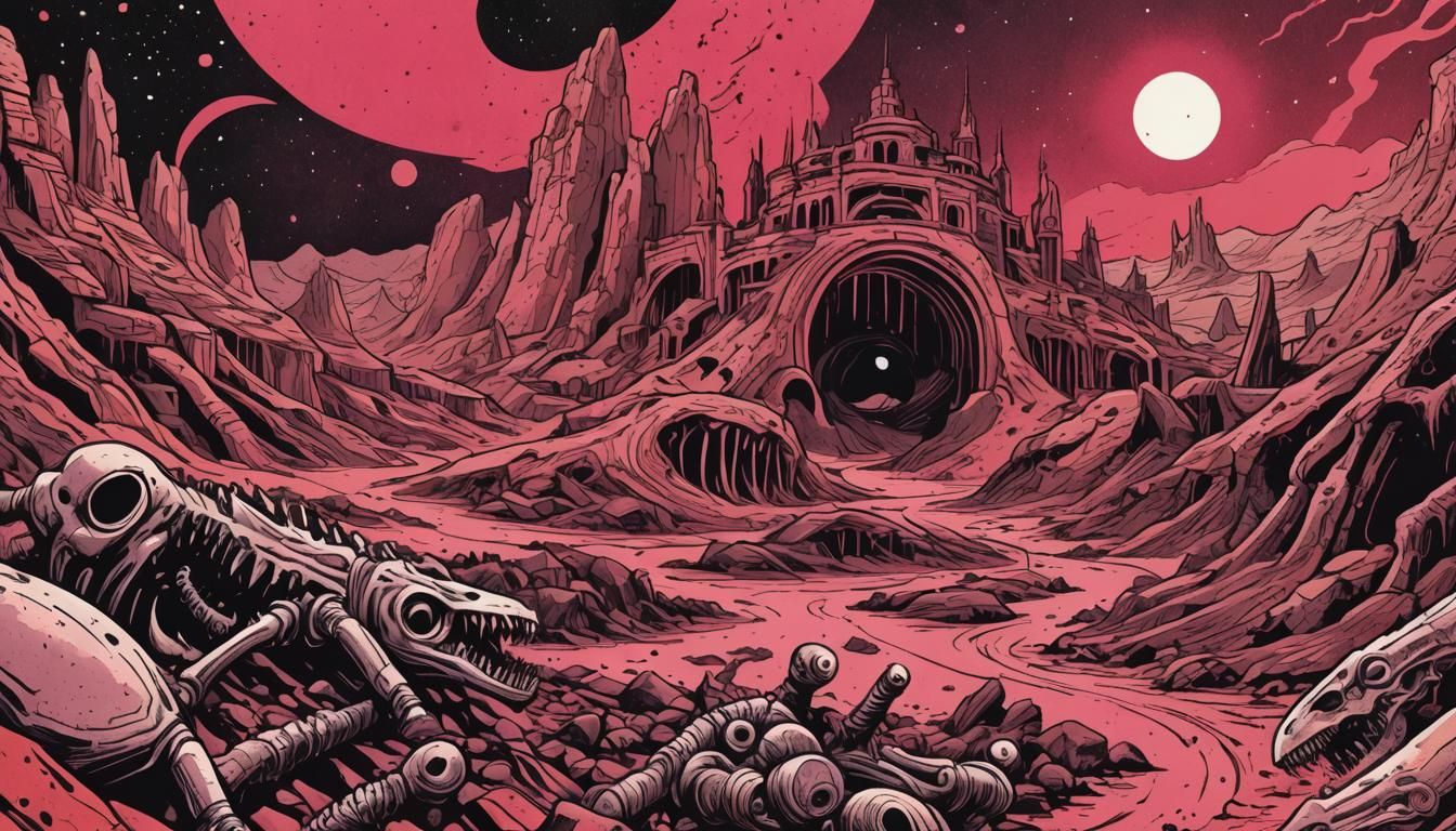 Martian Eclipse in Polish Comic Book Style