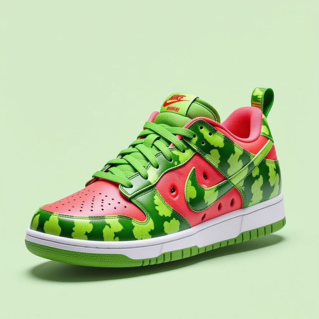 Watermelon Nike Shoe in Whimsical Style