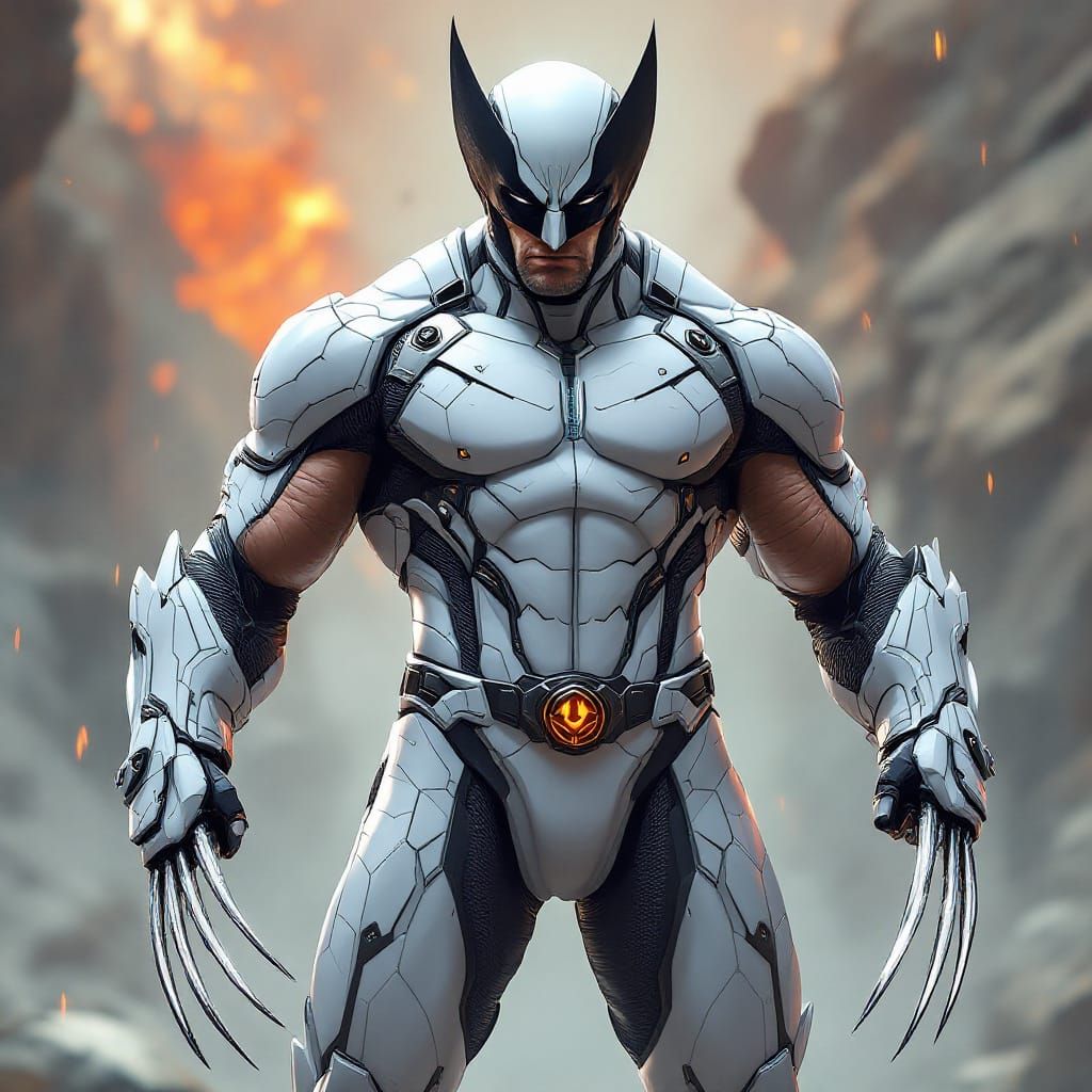 Wolverine in Cyber Tech Armor, Adamantium Claws