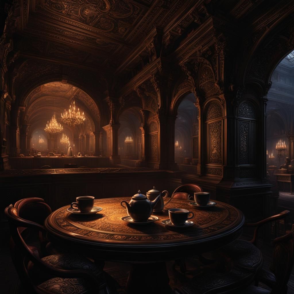 Dark Fantasy Lonely Figure in Hyperdetailed Art