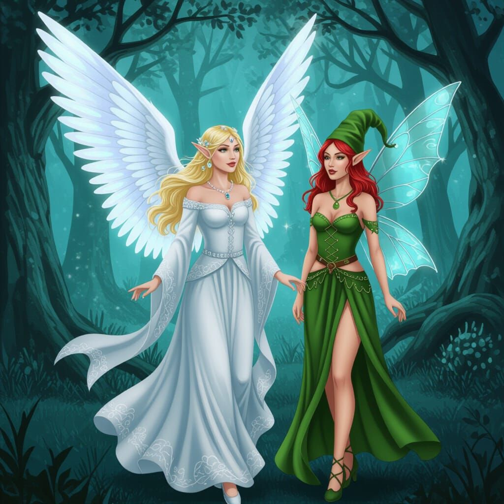 Angelic Fairy Elf Monster Lady AI Portrait