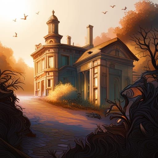 Hyperrealistic Couple and Creepy Abandoned House