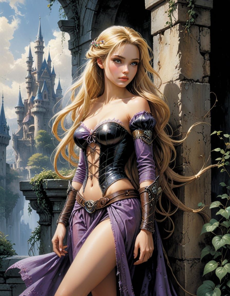 Rapunzel Reimagined: A Fusion of Artistic Styles