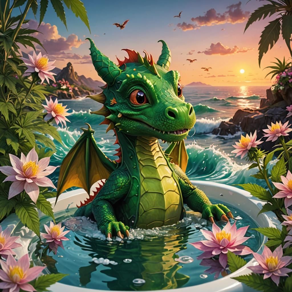 Dragon's Dawn Jacuzzi Bath