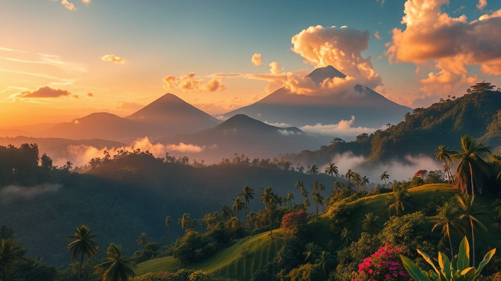 Lush Bali Landscape in Fantasy Concept Art Style