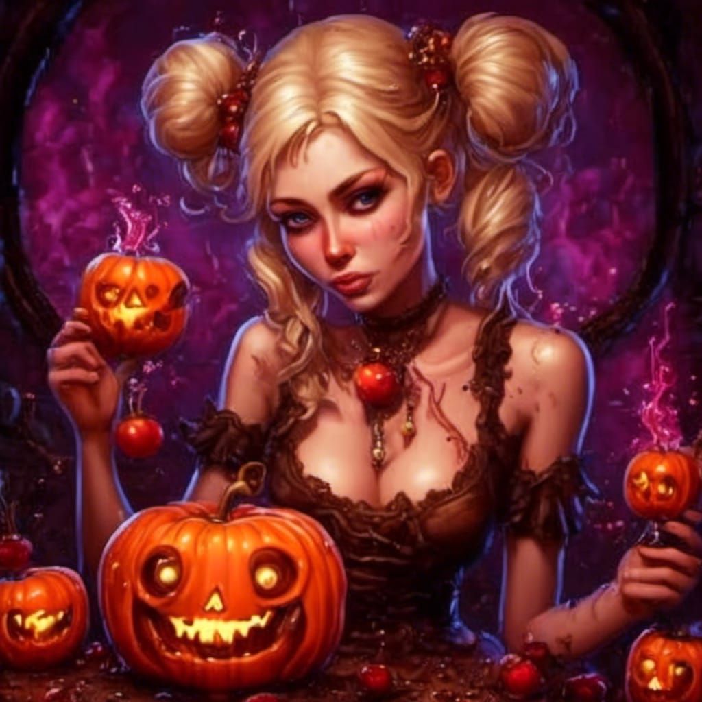 Portrait of Blonde Woman with Corrected Hands