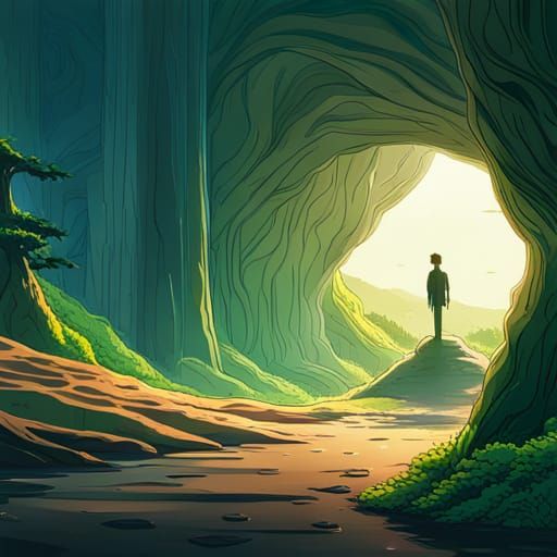 Alien AI Python's Inner World: Anime Style