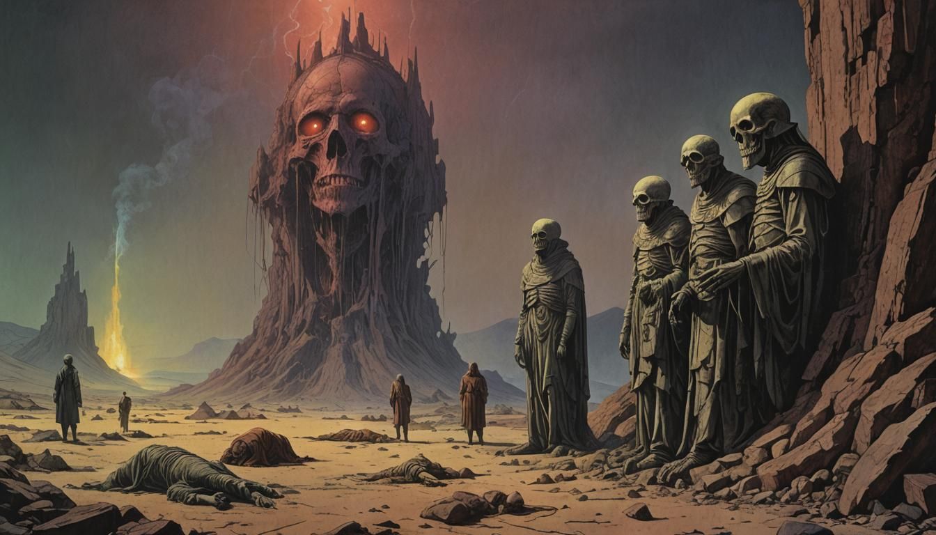 Epic Anti-War Masterpiece in Dark Fantasy Style