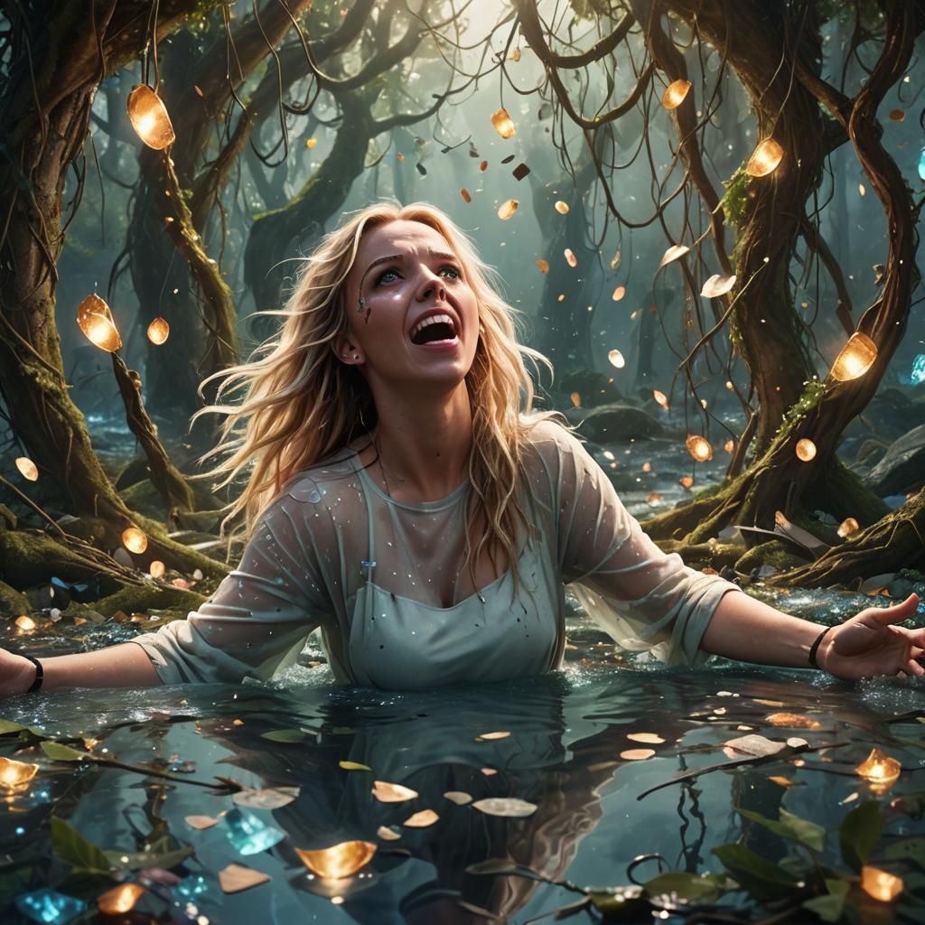 Teen Screaming in Anguish: Digital Matte Painting