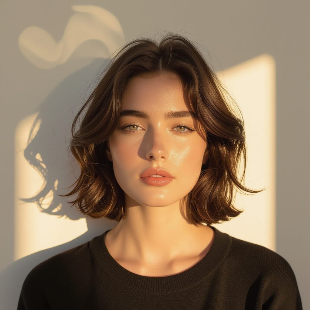 Dramatic Golden Hour Portrait with Cinematic Lighting