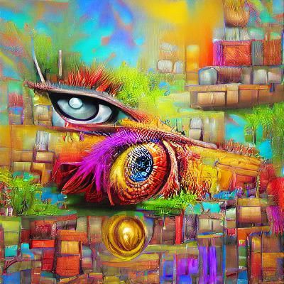 Colorful Eye Modern Art Steampunk Canvas Painting
