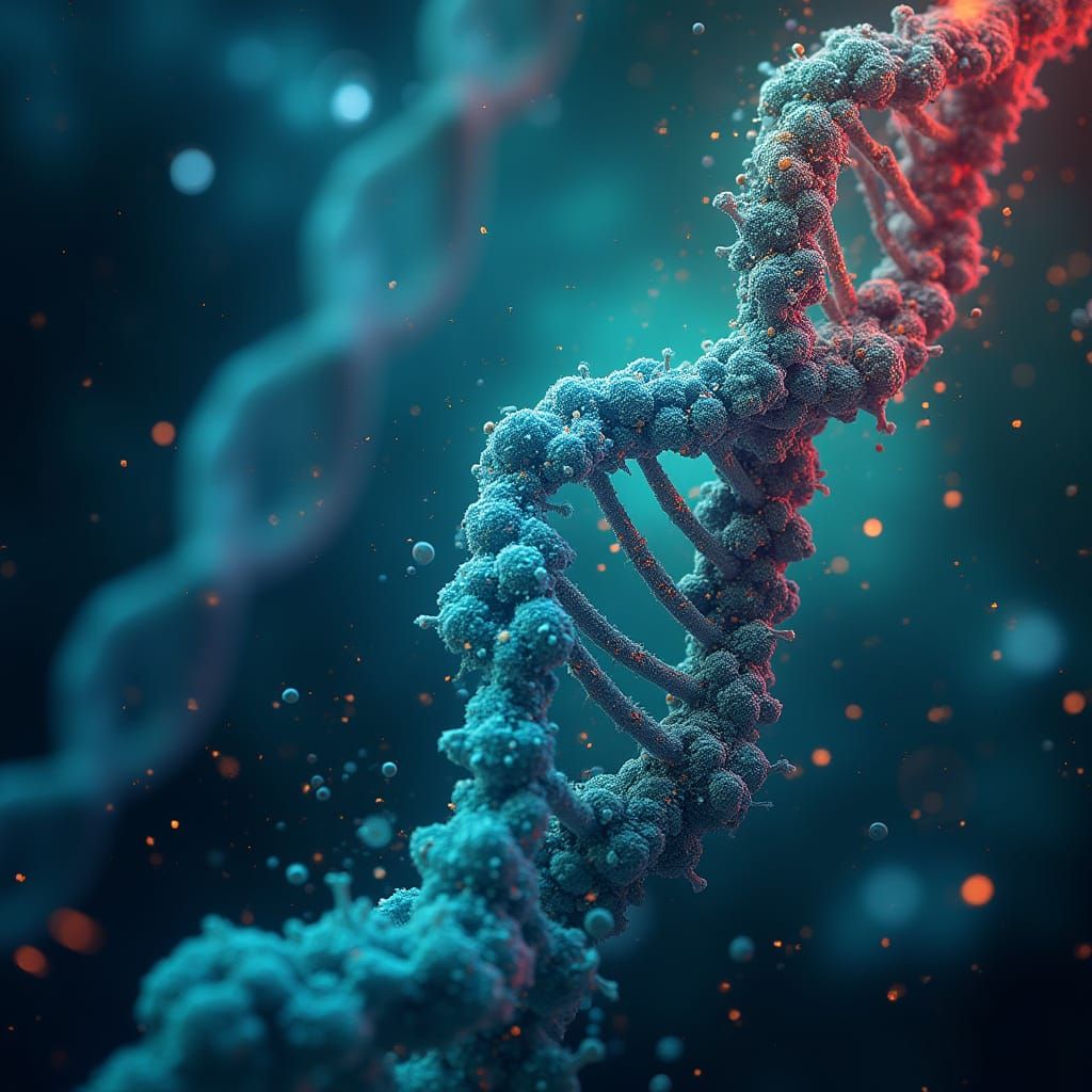 Vibrant Microscopic Battle Scene in Digital Matte Painting S...